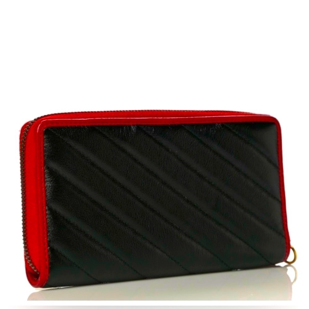 Gucci Authentic Marmot Diagonal Quilted. Leather Zip Around Wallet EC - Picture 2 of 11